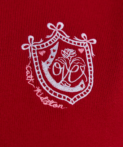 刺繍ニットカーディガンジャケット Love Notes