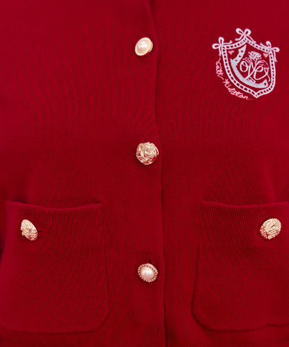 刺繍ニットカーディガンジャケット Love Notes