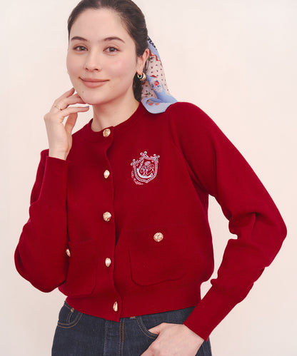 刺繍ニットカーディガンジャケット Love Notes