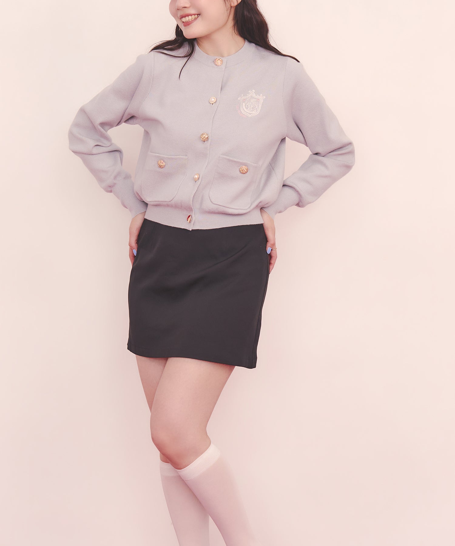 刺繍ニットカーディガンジャケット Love Notes