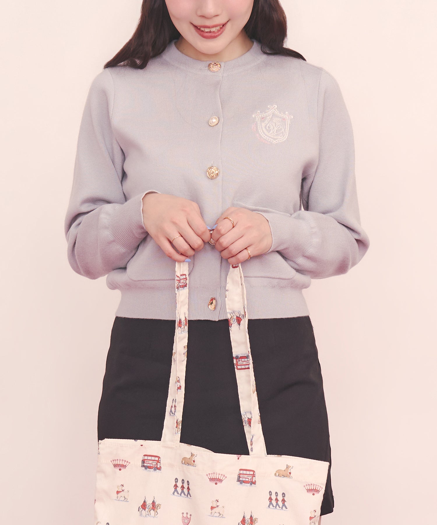刺繍ニットカーディガンジャケット Love Notes