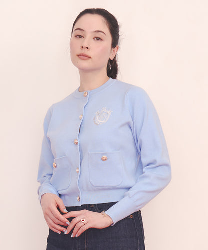 刺繍ニットカーディガンジャケット Love Notes