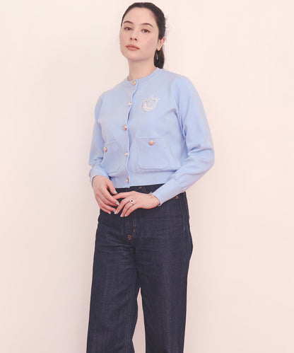 刺繍ニットカーディガンジャケット Love Notes