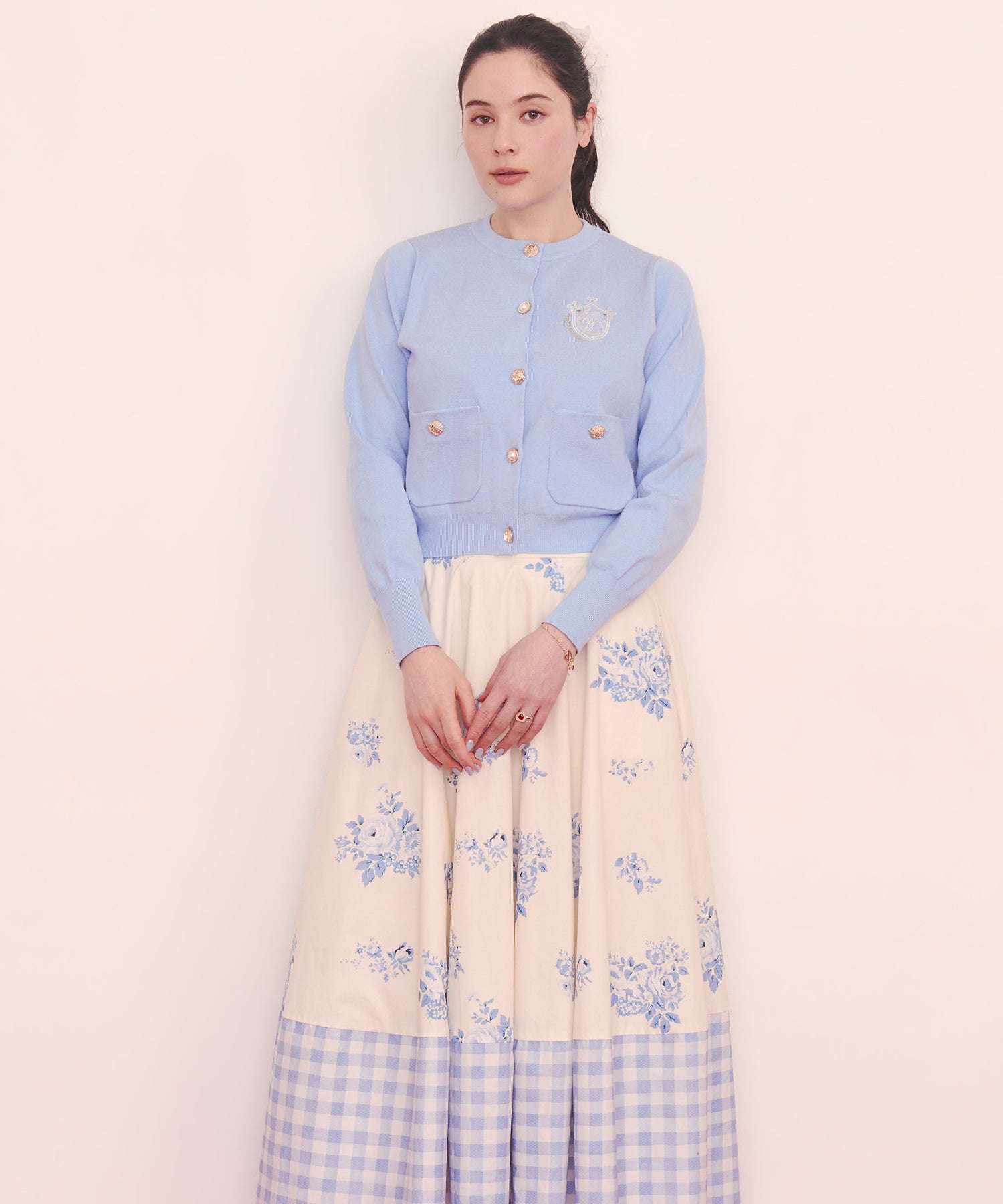 刺繍ニットカーディガンジャケット Love Notes