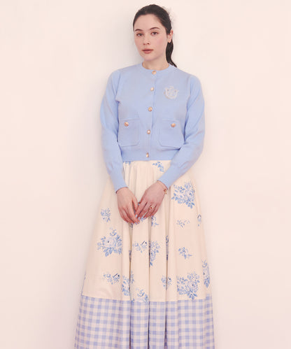 刺繍ニットカーディガンジャケット Love Notes