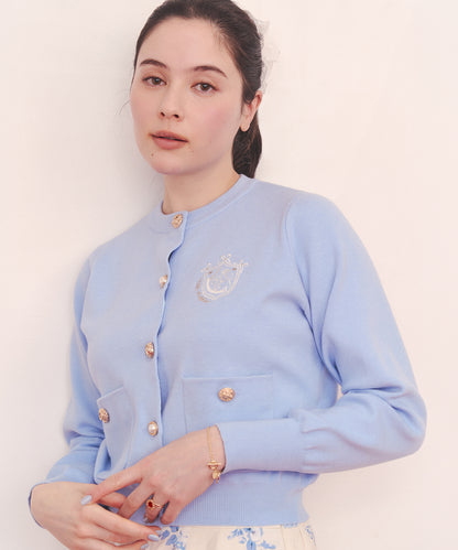 刺繍ニットカーディガンジャケット Love Notes