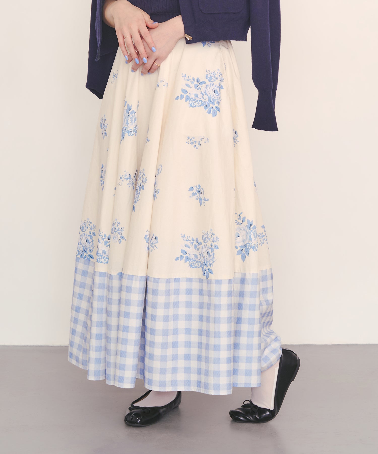 あちゃちゅむ　ウサギプリント ロングスカート 44348_1_expand.jpg