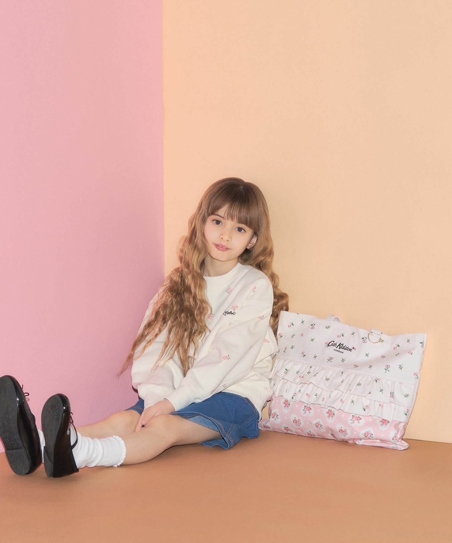 キッズ　総柄プリントスウェット Rose Embroidery