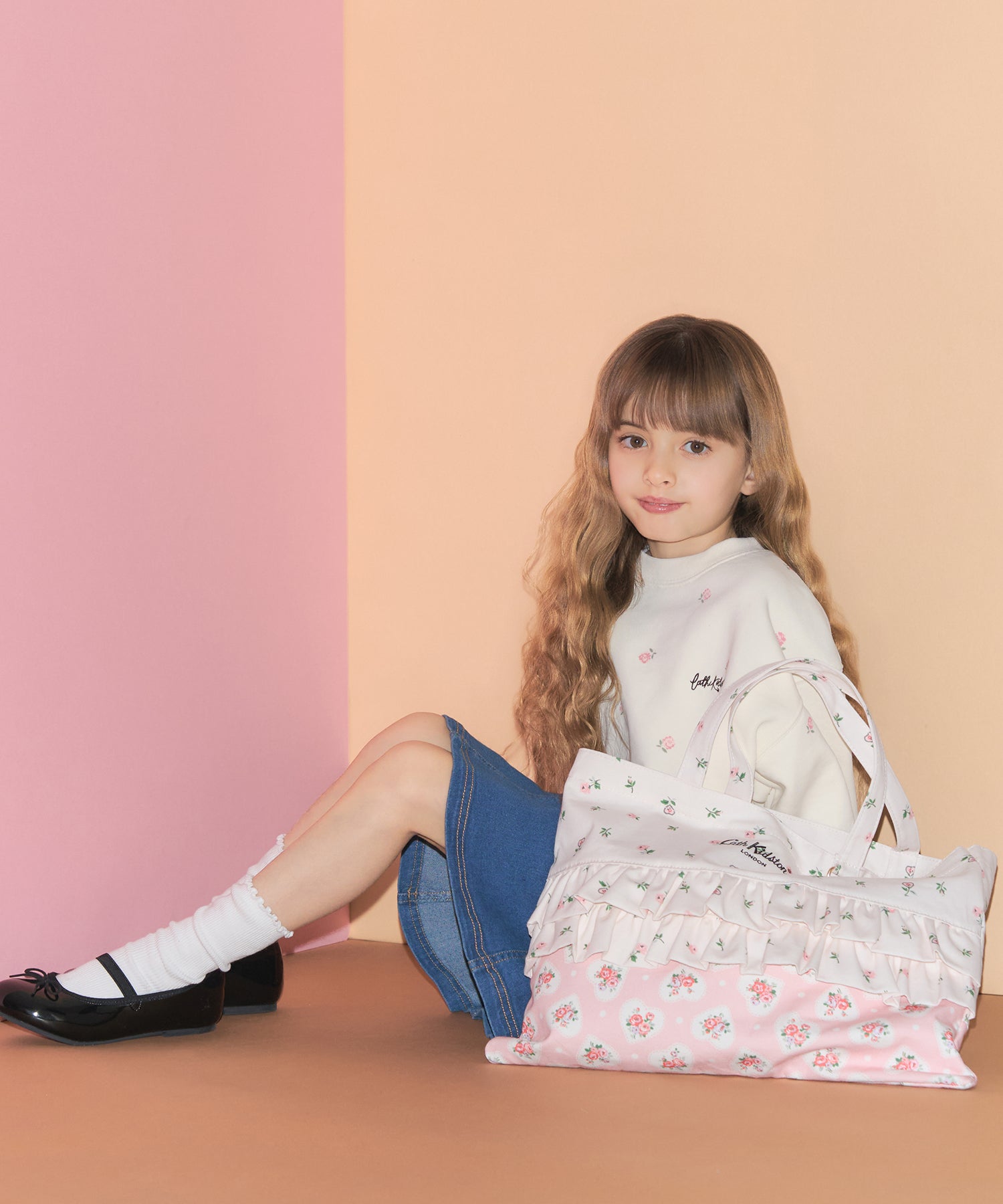 キッズ　総柄プリントスウェット Rose Embroidery
