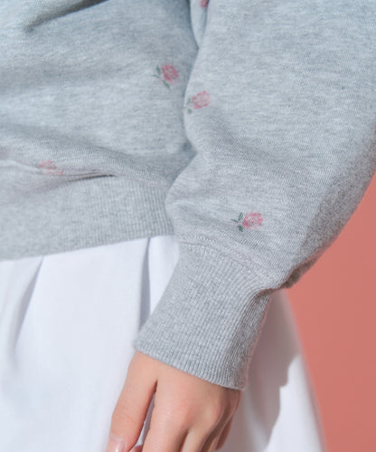 キッズ　総柄プリントスウェット Rose Embroidery