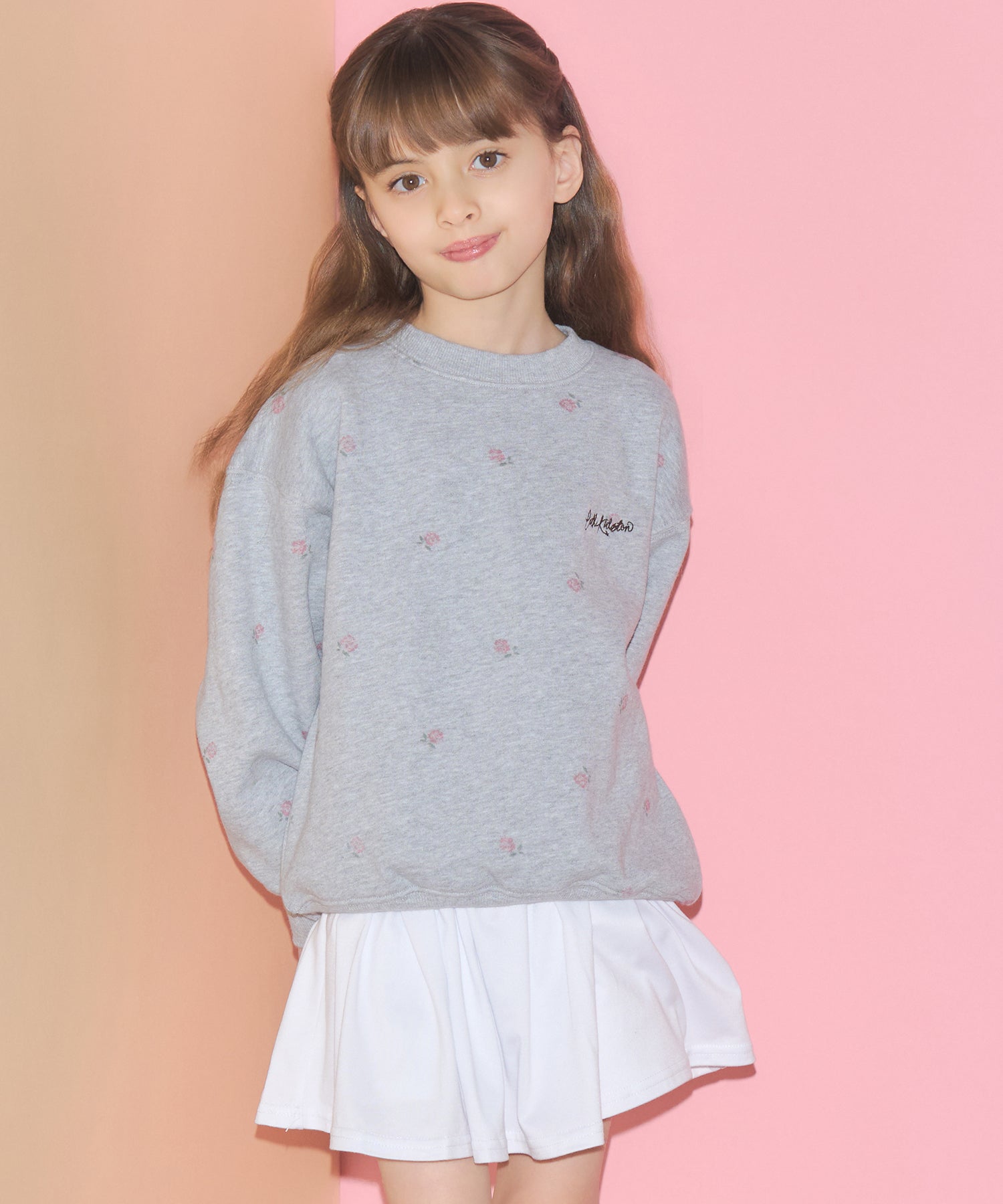 キッズ　総柄プリントスウェット Rose Embroidery