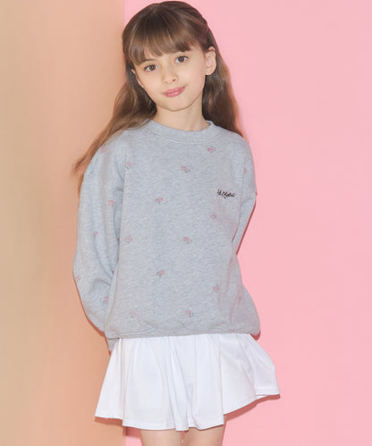 キッズ　総柄プリントスウェット Rose Embroidery