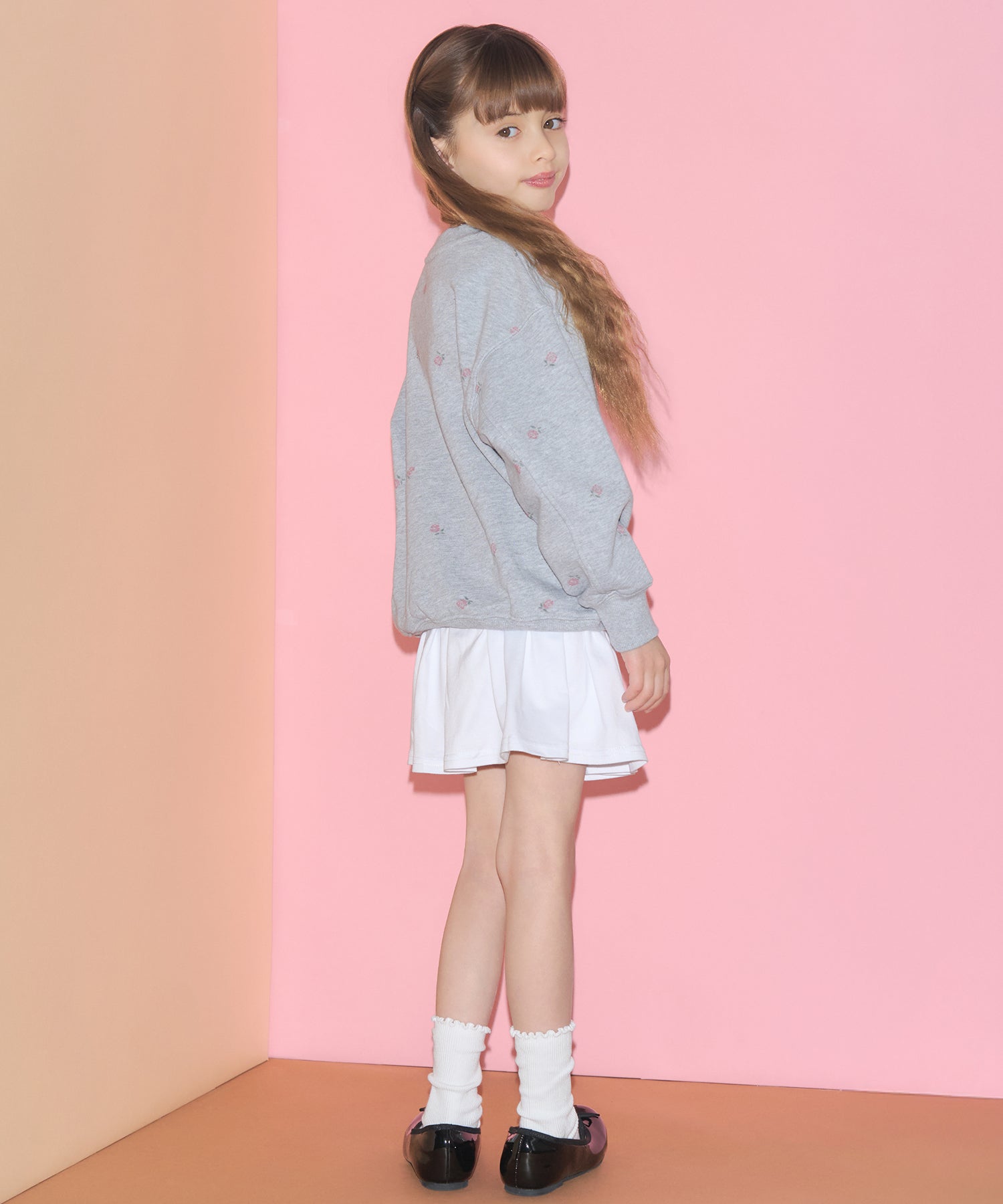 キッズ　総柄プリントスウェット Rose Embroidery