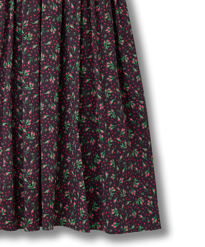 パフスリーブ ティアードワンピース