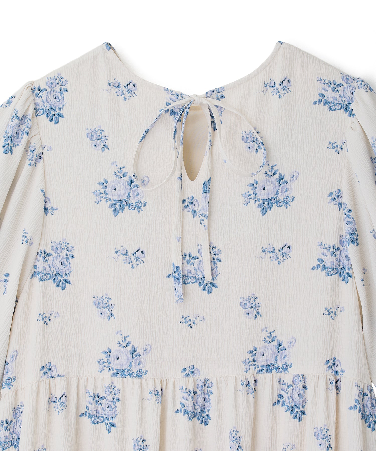 パフスリーブ ティアードワンピース