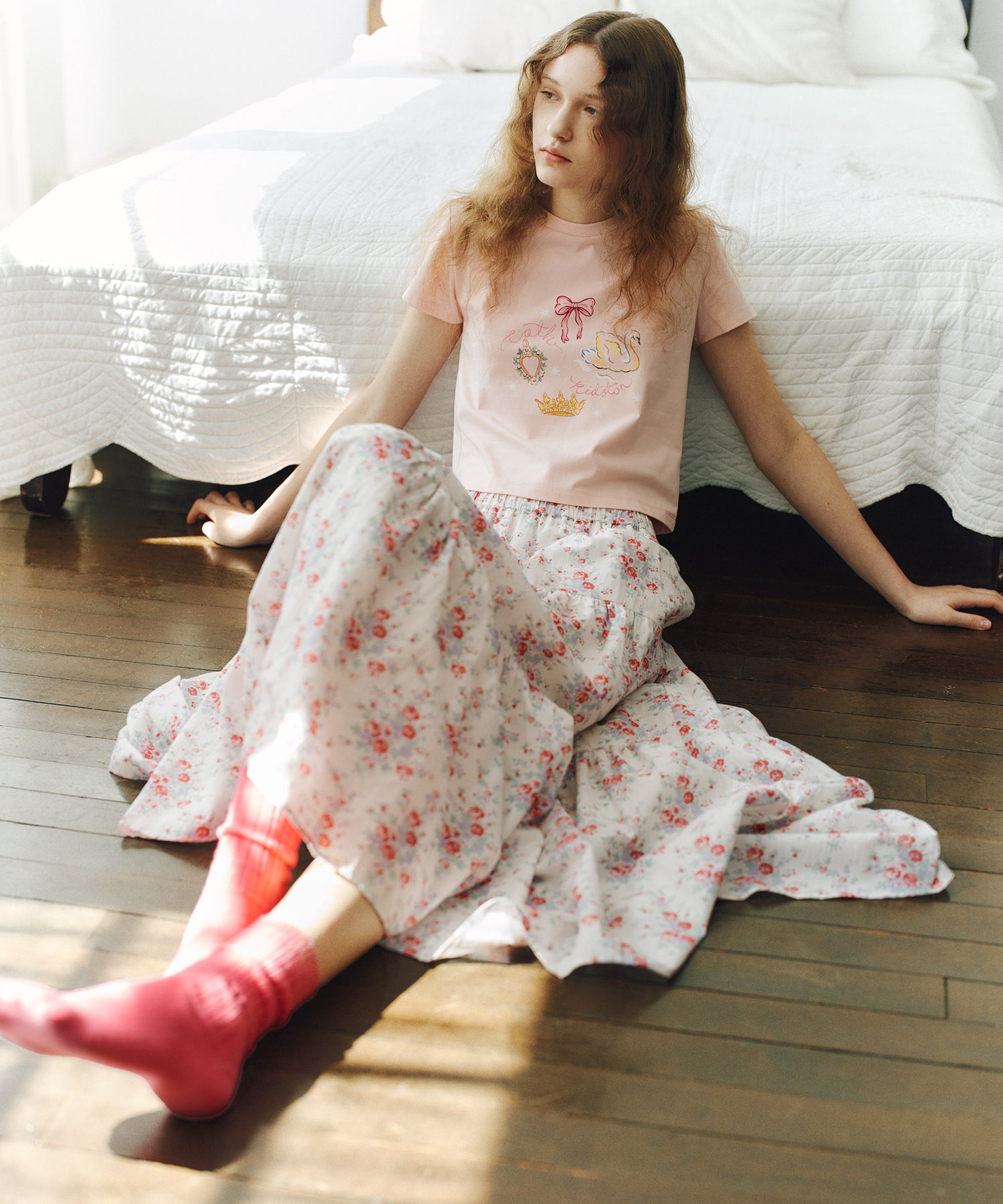 Cath kidston 花柄クリーム色ミニワンピース Cath kidston 花柄クリーム色ミニワンピース 【公式通販】