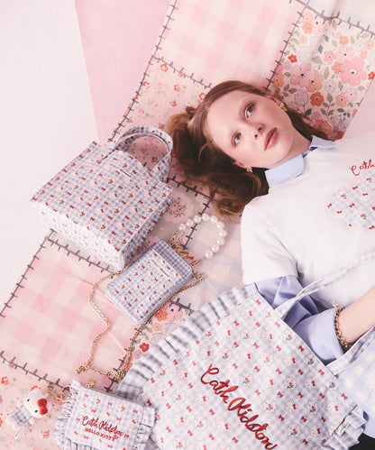 Cath Kidston × Hello Kitty スモールブックバッグ Gingham Provence