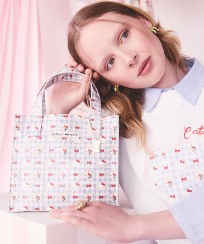 Cath Kidston × Hello Kitty スモールブックバッグ Gingham Provence