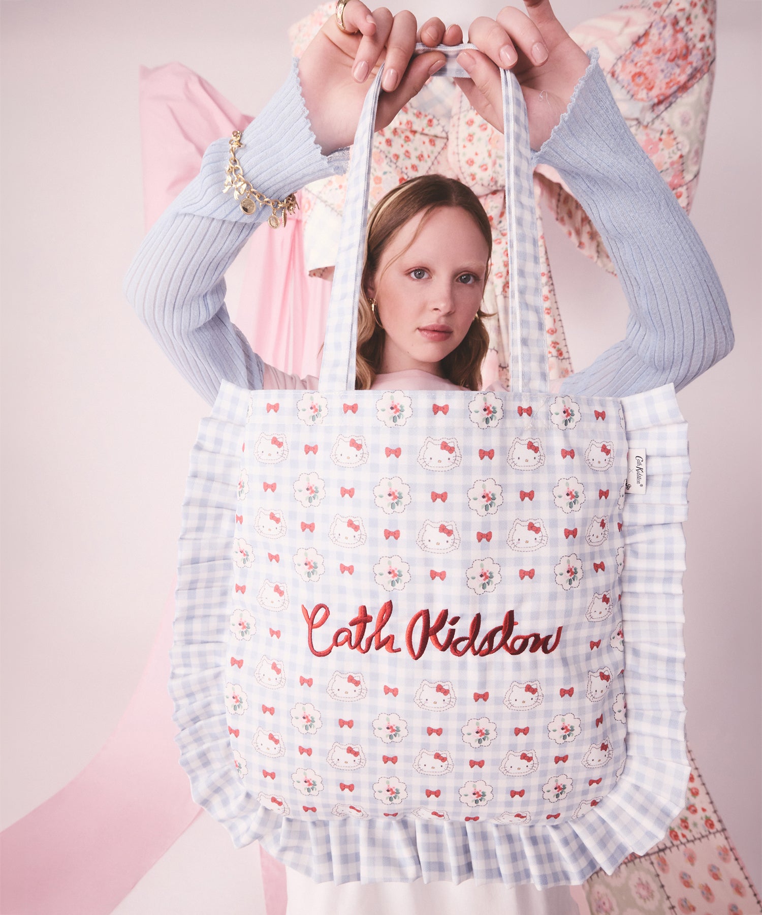 Cath Kidston × Hello Kitty フリルトートバッグ