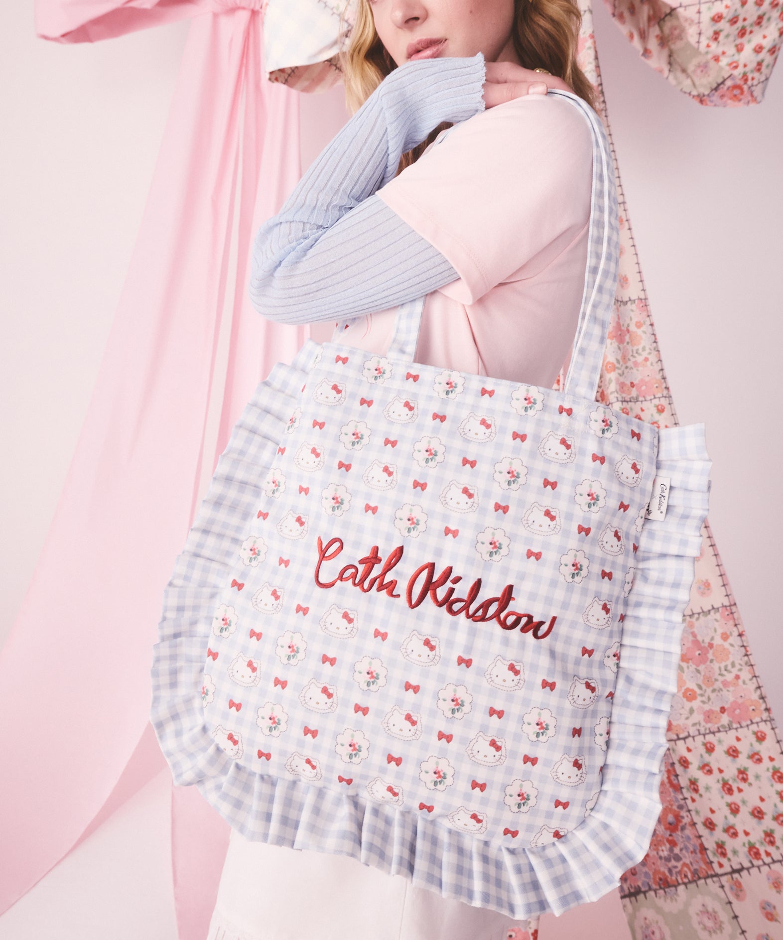 Cath Kidston × Hello Kitty フリルトートバッグ