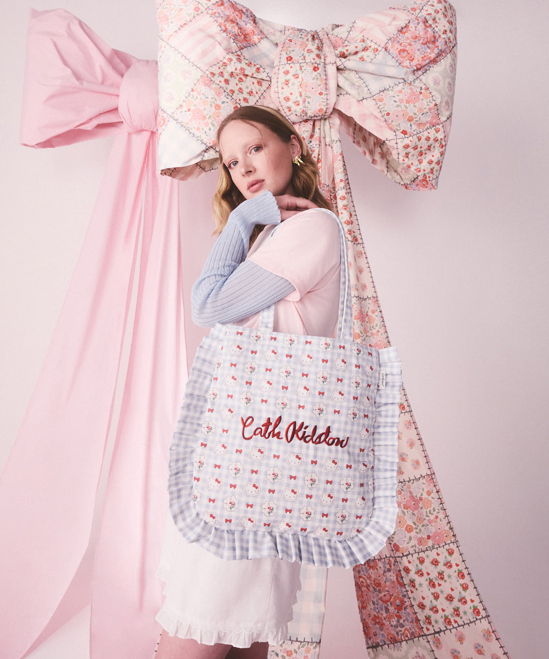 Cath Kidston × Hello Kitty フリルトートバッグ