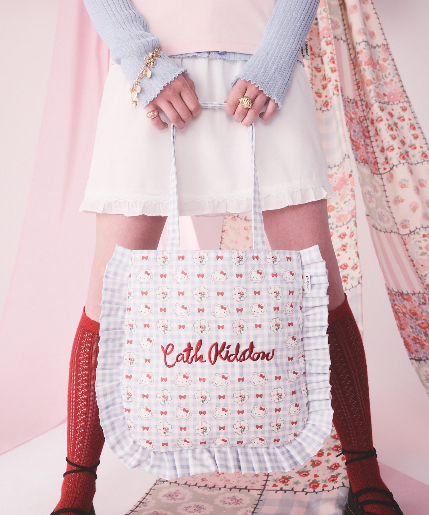 Cath Kidston × Hello Kitty フリルトートバッグ