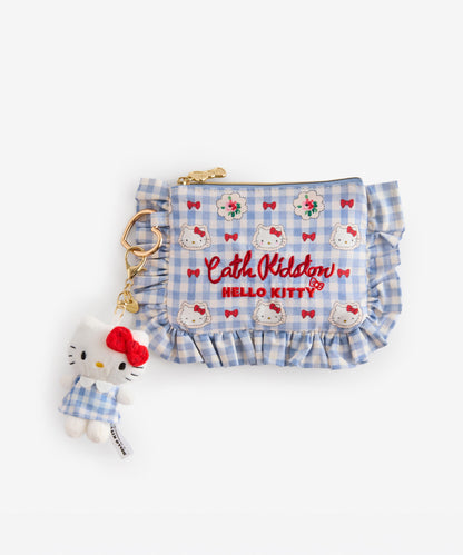 Cath Kidston × Hello Kitty フリルティッシュポーチ＆マスコットチャームセット