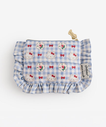 Cath Kidston × Hello Kitty フリルティッシュポーチ＆マスコットチャームセット