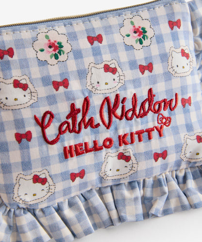 Cath Kidston × Hello Kitty フリルティッシュポーチ＆マスコットチャームセット