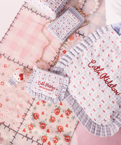 Cath Kidston × Hello Kitty フリルティッシュポーチ＆マスコットチャームセット