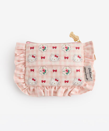 Cath Kidston × Hello Kitty フリルティッシュポーチ＆マスコットチャームセット