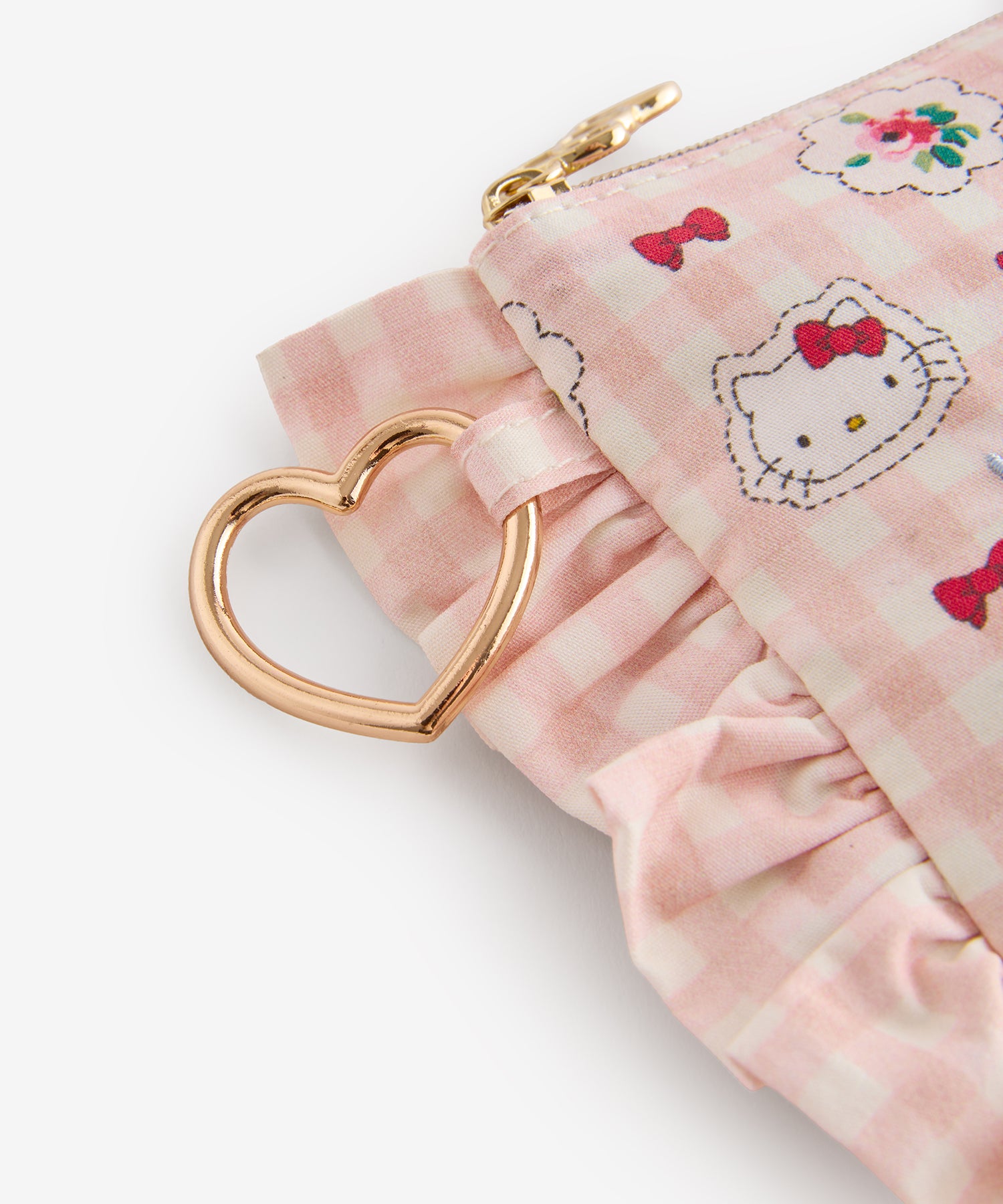 Cath Kidston × Hello Kitty フリルティッシュポーチ＆マスコットチャームセット