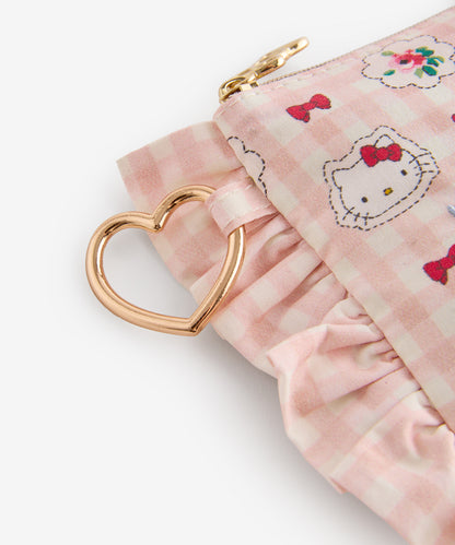 Cath Kidston × Hello Kitty フリルティッシュポーチ＆マスコットチャームセット