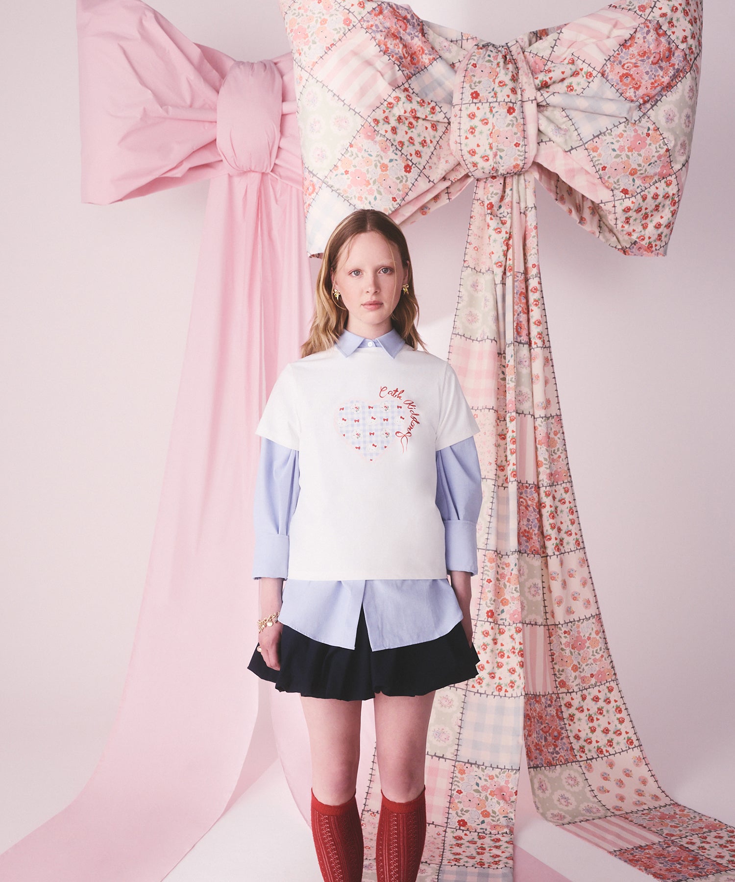 Cath Kidston × Hello Kitty ベーシックTシャツ