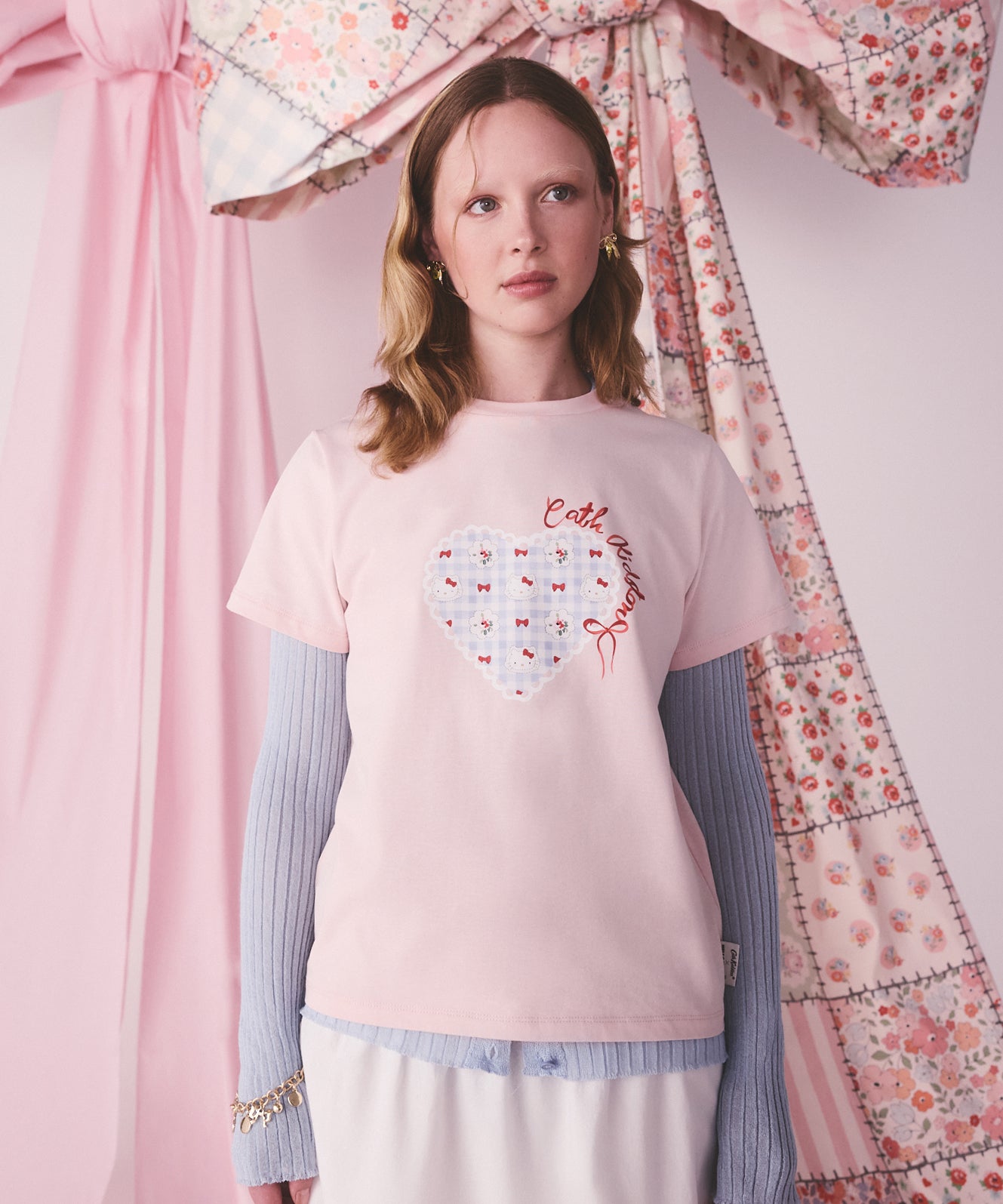 Cath Kidston × Hello Kitty ベーシックTシャツ