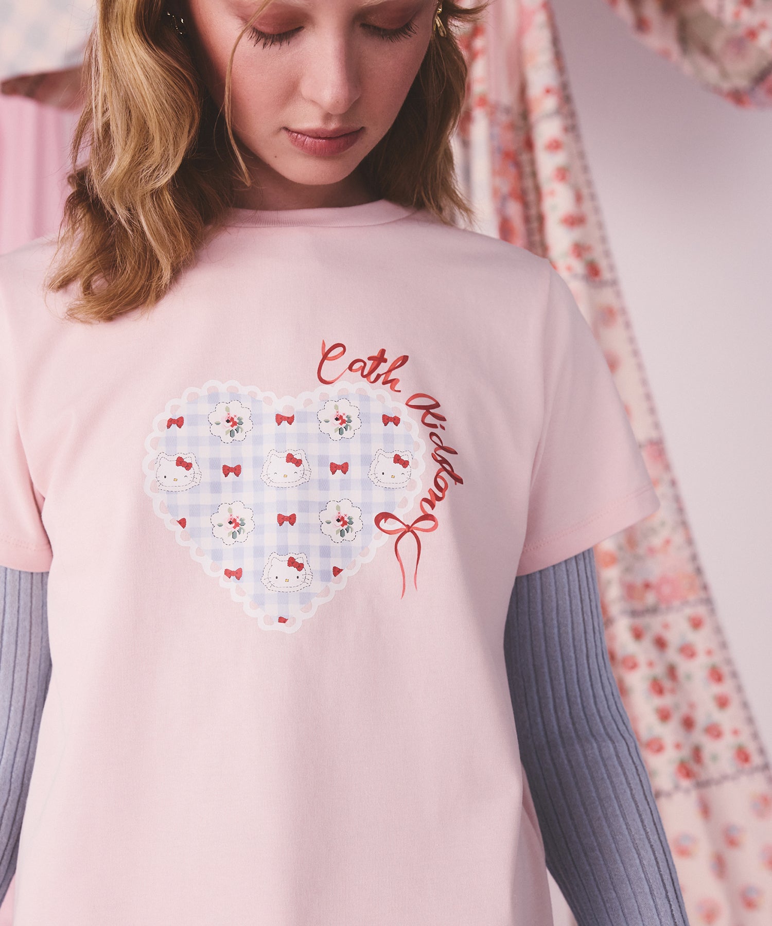 Cath Kidston × Hello Kitty ベーシックTシャツ