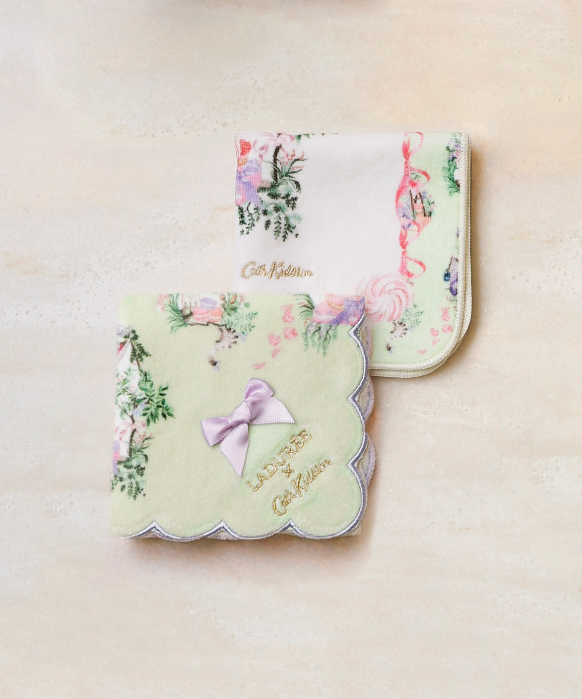 LADURÉE × Cath Kidston スカラップタオルハンカチ