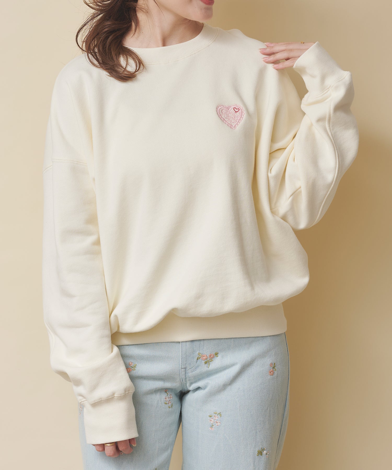 ハートスウェットトップス Hackney Rose