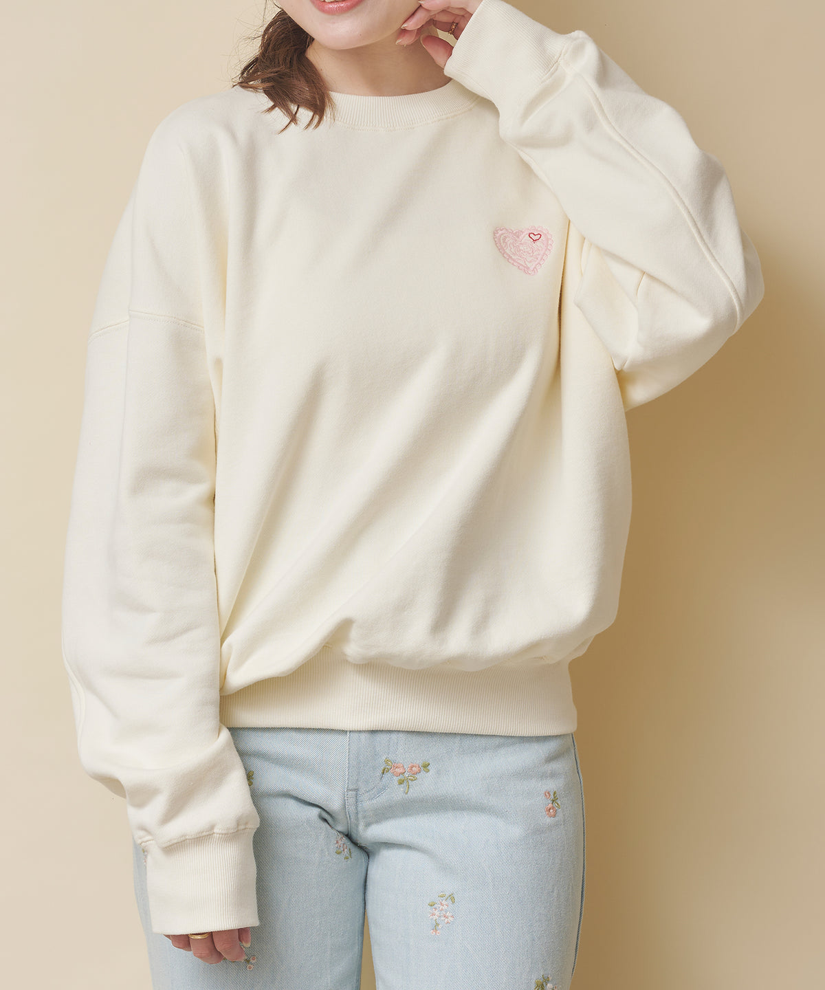 ハートスウェットトップス Hackney Rose