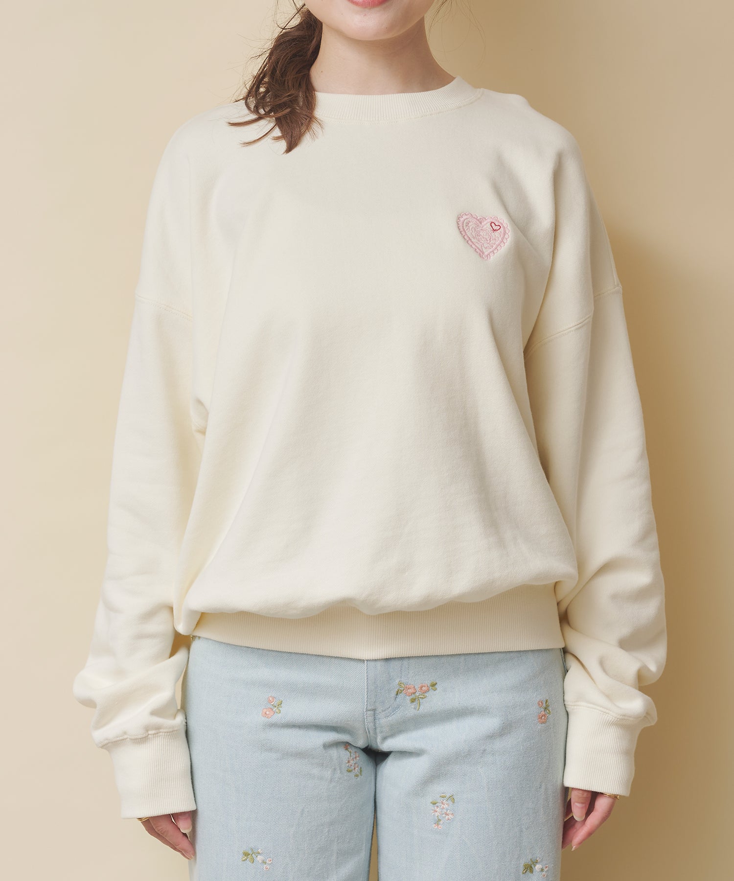 ハートスウェットトップス Hackney Rose