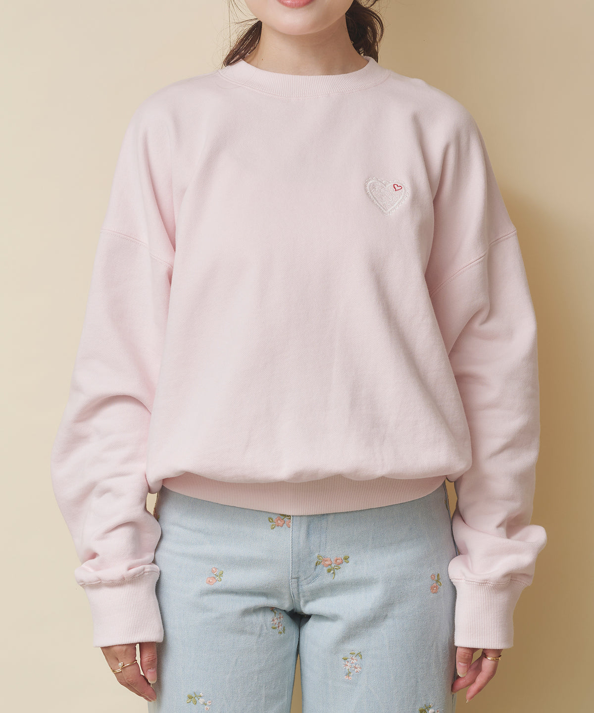 ハートスウェットトップス Hackney Rose