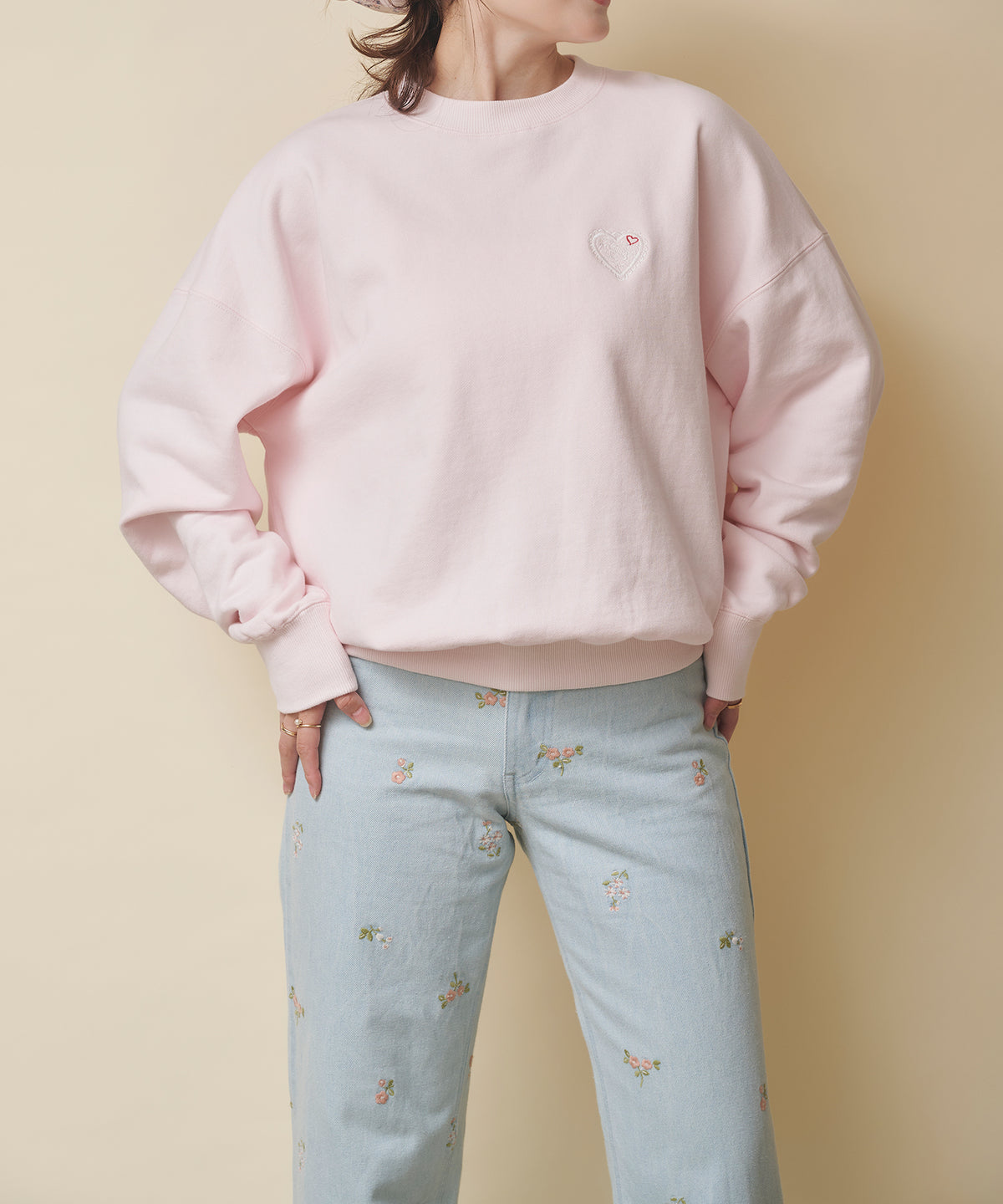 ハートスウェットトップス Hackney Rose