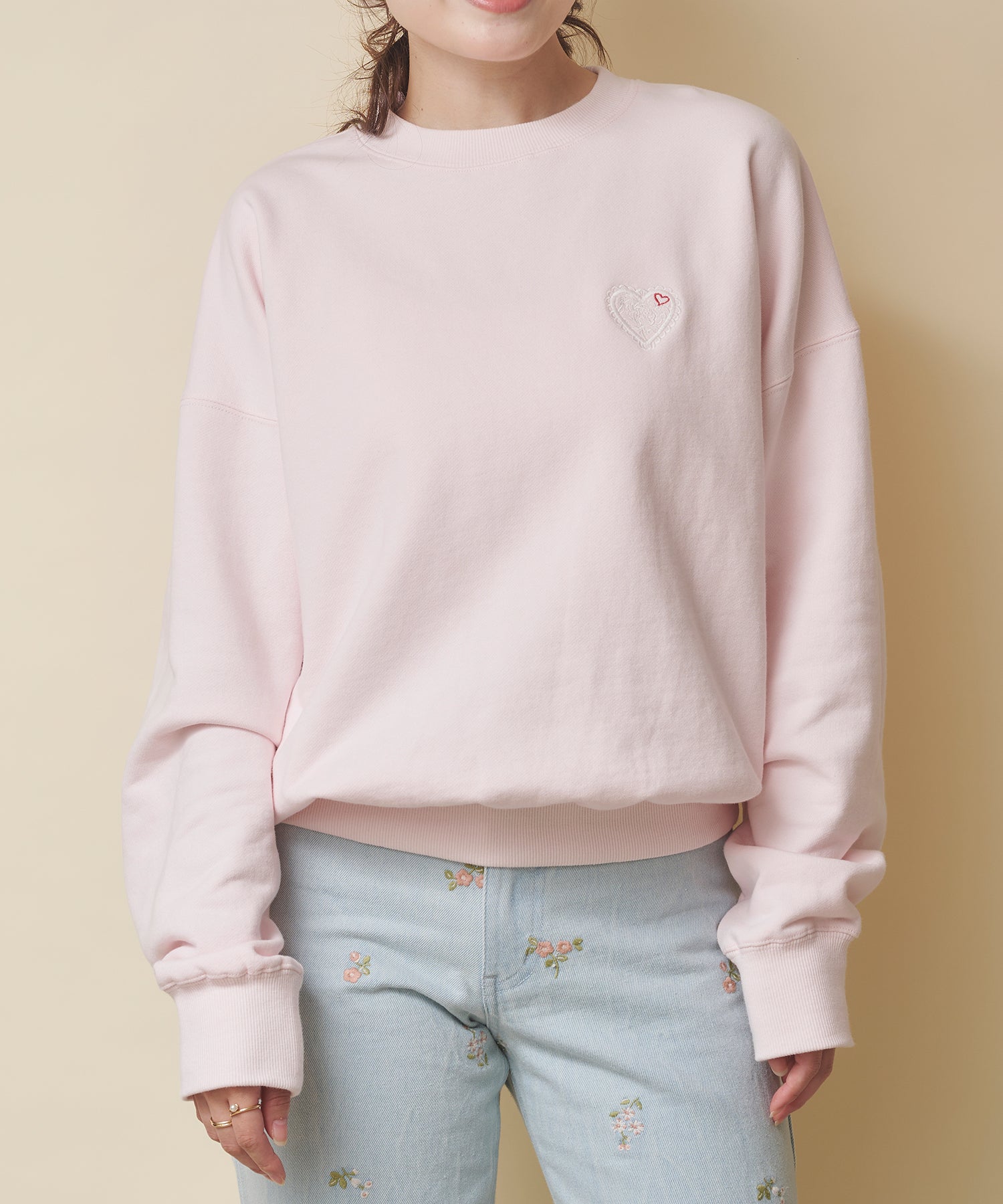 ハートスウェットトップス Hackney Rose