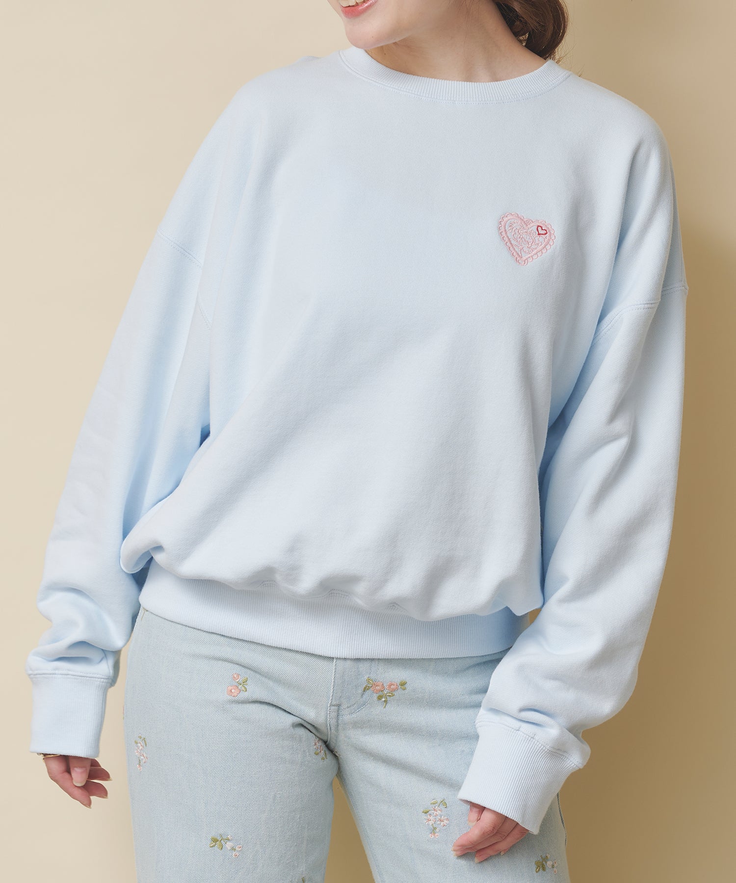 ハートスウェットトップス Hackney Rose