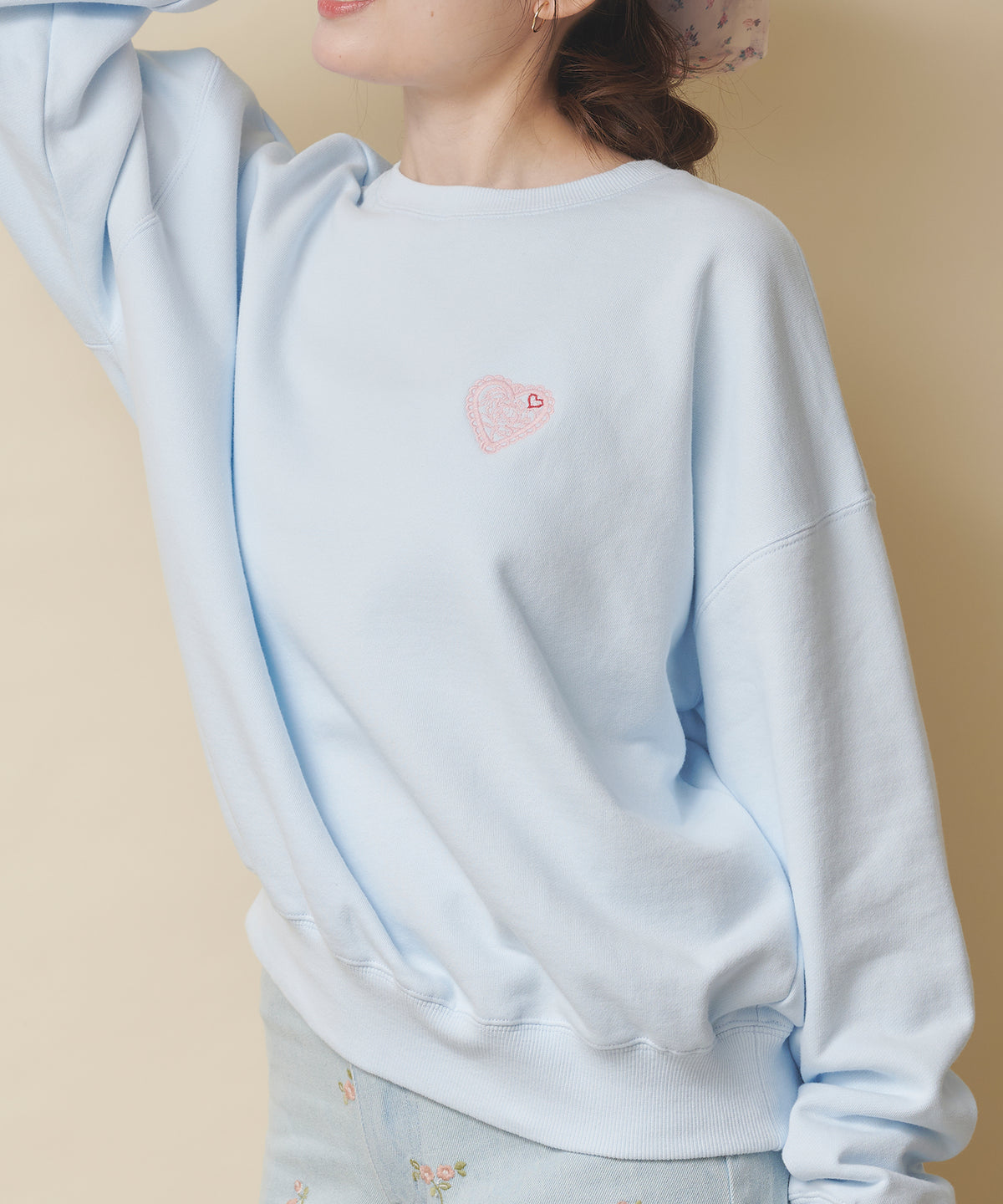 ハートスウェットトップス Hackney Rose