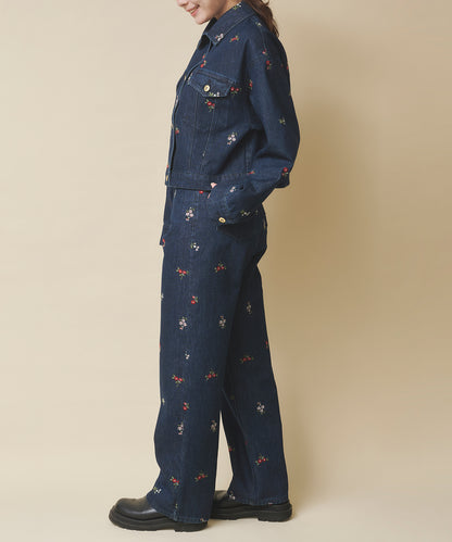 エンブロイダリーデニムジャケット Ditsy Floral Embroidery