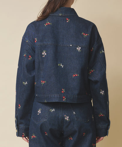 エンブロイダリーデニムジャケット Ditsy Floral Embroidery