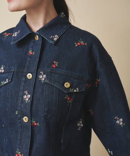 エンブロイダリーデニムジャケット Ditsy Floral Embroidery