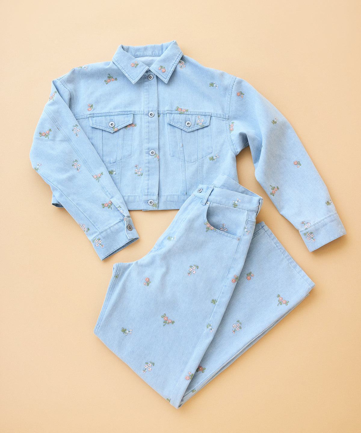 エンブロイダリーデニムジャケット Ditsy Floral Embroidery