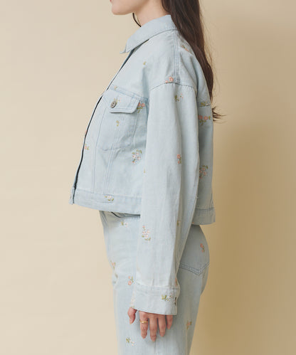 エンブロイダリーデニムジャケット Ditsy Floral Embroidery